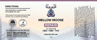 REPAIR | 3350mg Full Spectrum Pain Relief Lotion | CBG + CBD + THC