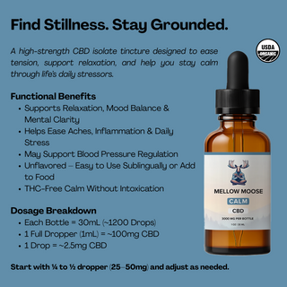 CALM | 3000mg CBD Tincture (Organic)